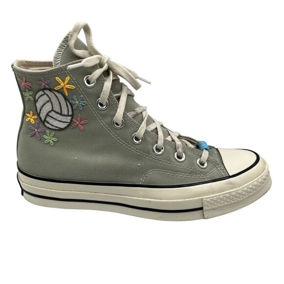 Converse Chuck Taylor All Star Size US M6 / W8 Embroidered Sage High Top Sneaker - Picture 3 of 16